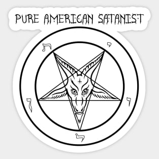 Pure American Satanist Sticker